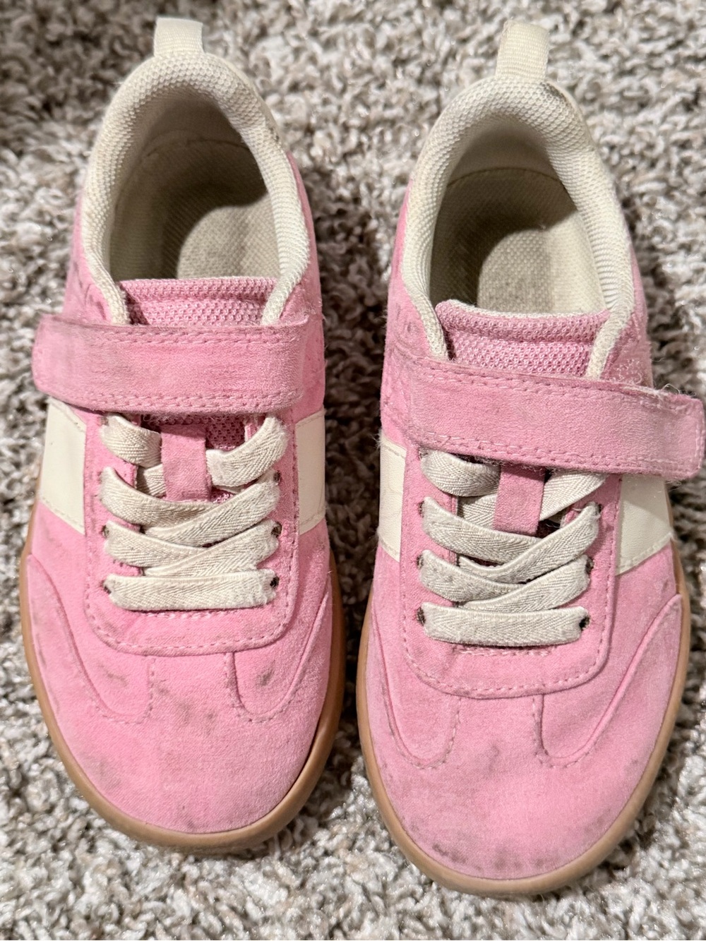 H&M Pink & Cream Kids Velcro Lace Sneakers